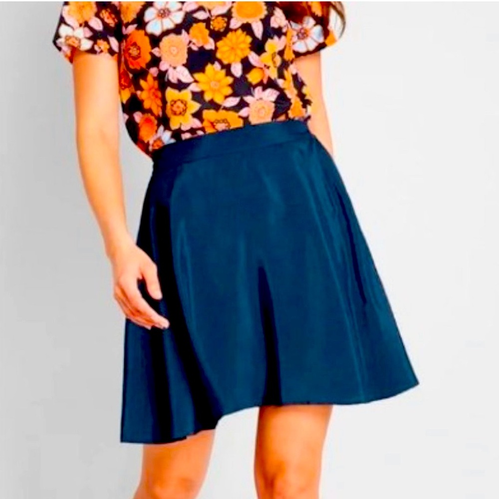 ModCloth A-Line Skirt Navy Blue